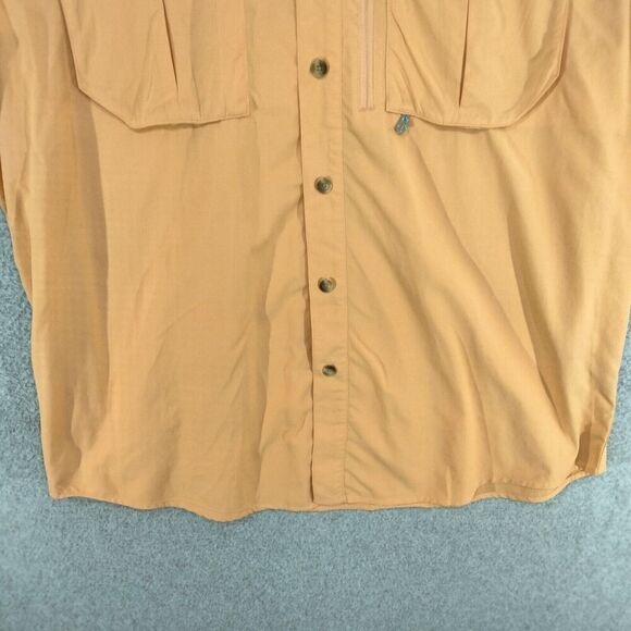 Gander Mountain Button Down Shirt Mens Size L Orange Vented Guide Series Fishing - Picture 3 of 11